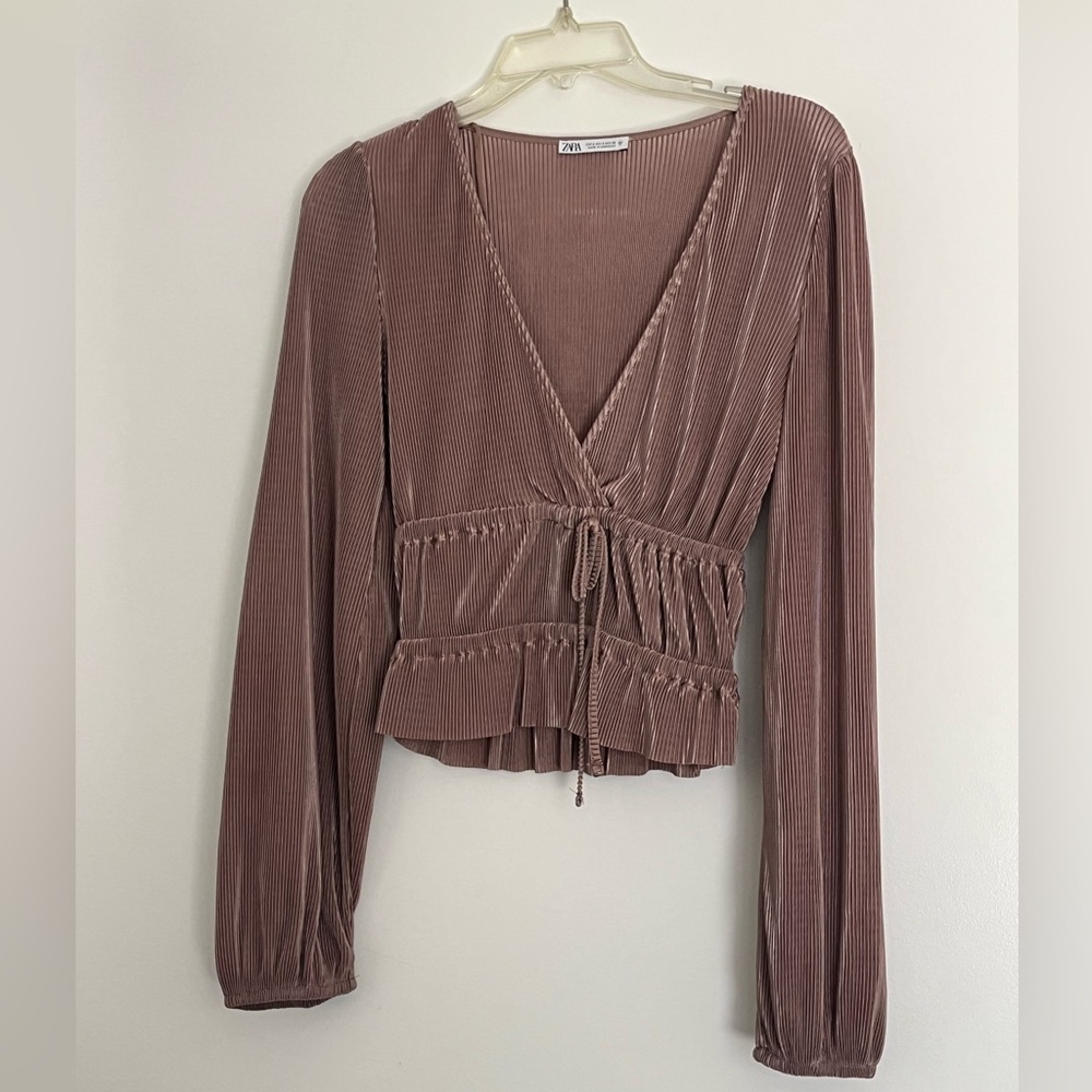 Zara Pink Blouse with Elegant Design